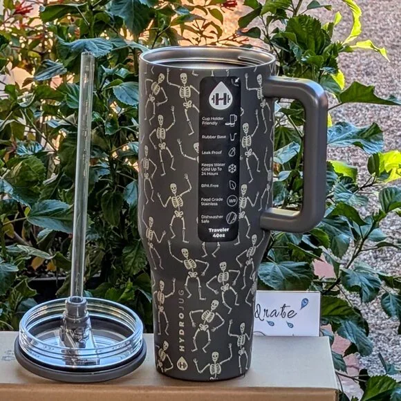 LIMITED EDITION HydroJug 40oz Traveler, 💀DEAD SERIOUS 💀 - Picture 10 of 12